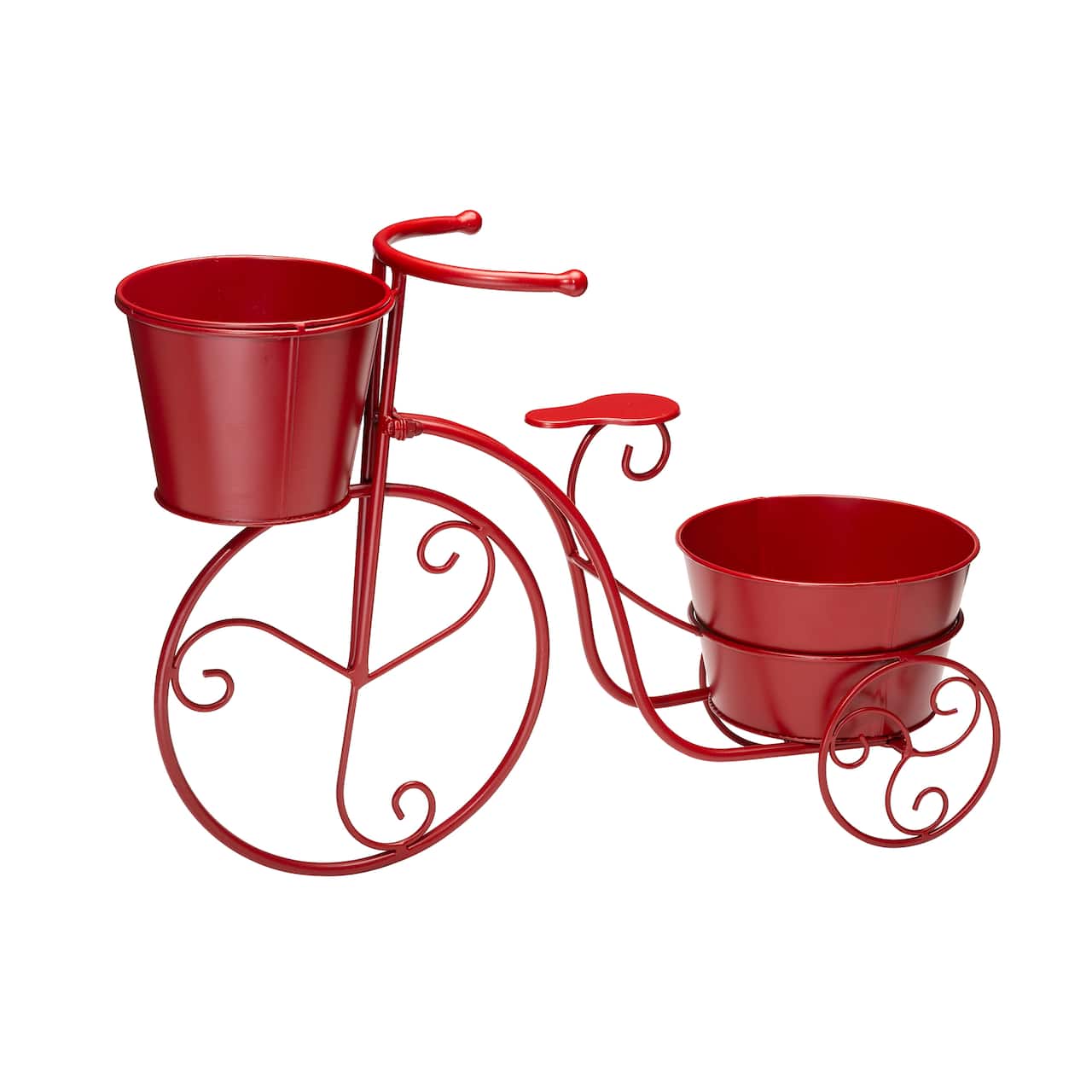 Glitzhome® 21.5'' Red Metal Bicycle Plant Stand